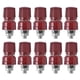 thumbnail image 1 of 10 Uds. Conector de Terminal de soldadura niquelado de latón con rosca M6 de poste de encuadernación 0‑380VRrojo, 1 of 5