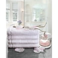 thumbnail image 2 of Monogrammed Towels Fingertip, Personalized Gift, 11 x 18 Inches - Set of 4- Silver Embroidered Towel - Extra Absorbent 100% Cotton- Soft Velour Finish - For Bathroom/ Kitchen/ Spa- Initial L (White), 2 of 2