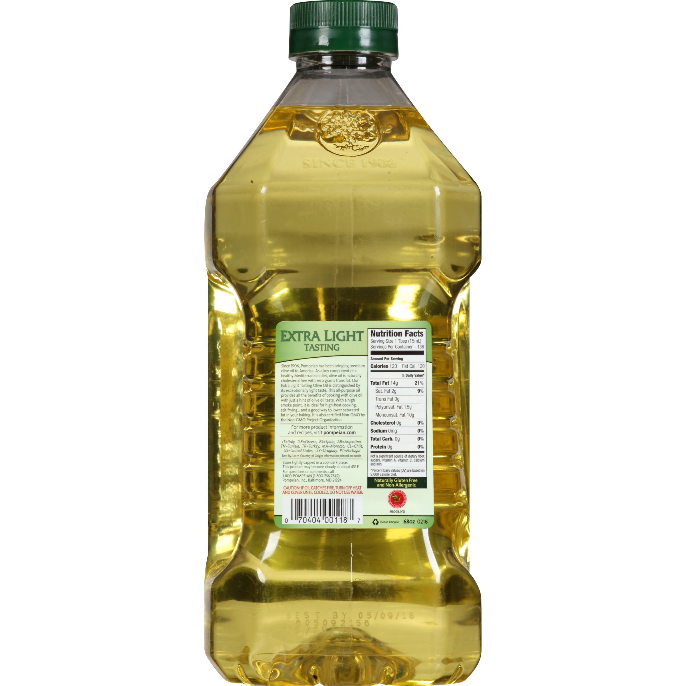 Pompeian® Imported Extra Light Tasting Olive Oil 68 fl. oz. Plastic Jug