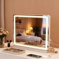 thumbnail image 2 of 22x32 inch Smart LED Vanity Mirror with Memory Function - 3 Color Modes & Dimmable Brightness, Touch Control, USB Port, Aluminum Frame, 2 of 7
