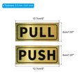 thumbnail image 2 of Unique Bargains Push Pull Door Sign 2'x5' Adhesive Horizontal Pull Push Sticker Golden 4 Set, 2 of 6