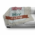 thumbnail image 3 of Be Happy Soft Flannel Fleece Throw Blanket, Be Happy and Enjoy Everyday Message Vintage Style with Smiling Faces Print, Cozy Plush for Indoor and Outdoor Use, 70" x 90", Multicolor, by Ambesonne, 3 of 6
