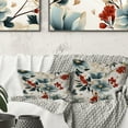 thumbnail image 3 of Designart "Zen Harmony in Red and White" Floral Printed Throw Pillow, 3 of 5