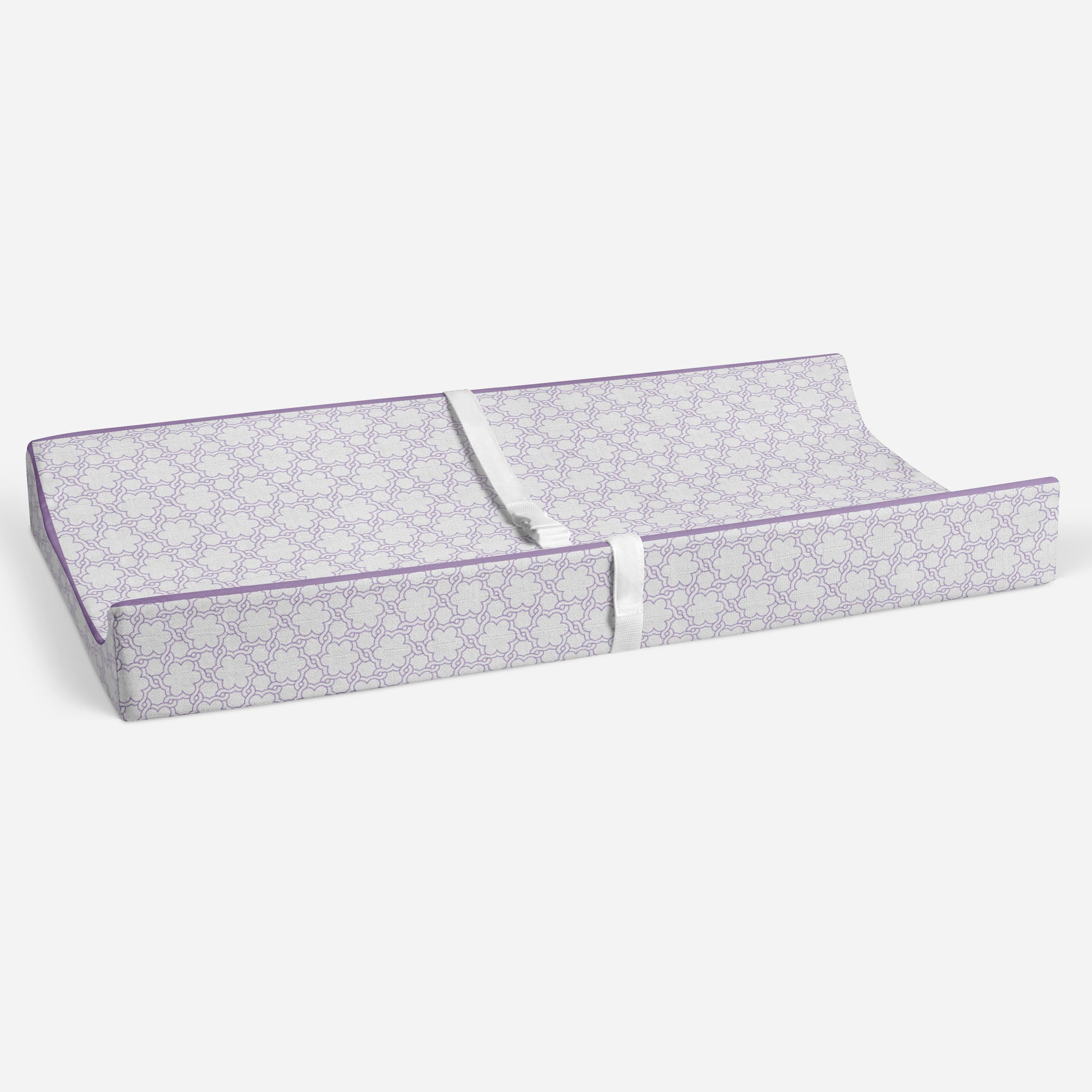 Floral Lilac Quilted Muslin Changing Pad Cover