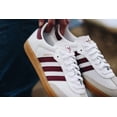 thumbnail image 3 of US: 8 Adi - das Originals Men's Iconic SAMBA SNEAKERS WHITE / BURGUNDY LAST1, 3 of 6