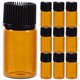 thumbnail image 1 of 12 mini frascos de vidrio ámbar de 3 ml con reductor de orificio para aceites esenciales, productos químicos, colonias y perfumes de Super Z Outlet, 1 of 6