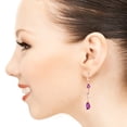 thumbnail image 3 of Galaxy Gold 14K Rose Gold Chandelier Earrings with Diamonds and Amethysts, 3 of 3