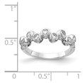 thumbnail image 2 of White Sterling Silver Ring Band Fashion Cubic Zirconia CZ Round, 2 of 2