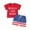 Red, variant on Bagilaanoe 4th of July Clothes for Toddler Baby Boys Short Sleeve Letter Print T-Shirts Tops + Star Shorts 6M 12M 18M 24M 3T Kids Independence Day Clothes 2pcs Short Pants Set