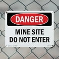 thumbnail image 4 of Mine Site Do Not Enter OSHA Danger Rigid Plastic Sign 18 Inch x 12 Inch - 10 Pack, 4 of 8