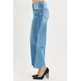 thumbnail image 4 of I AM A FASHION JUNKY RISEN Full Size Slouchy Cropped Barrel Jeans with Contrast Wash Plus Size (DARKCOMBO, 1), 4 of 6