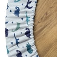 thumbnail image 5 of Ambesonne Cartoon Dino Fitted Round Tablecloth, Blue Tones Dinosaurs, 36"- 40" Diameter, Pale Blue Multicolor, 5 of 5