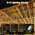 thumbnail image 2 of Cadena de luces KAQ, 35 m, 300 LED, blanco cálido, impermeable, 8 modos, 2 of 8