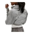 thumbnail image 3 of Gzhioc Women Winter Jacket, Long Sleeve Stand Collar Zipper Closure Patchwork Casual Outwear,S/M/L/XL, 3 of 4