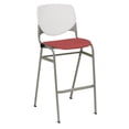 thumbnail image 3 of KFI Furniture KOOL 30" Transitional Vinyl & Metal Barstool in Java Brown/Silver, 3 of 7