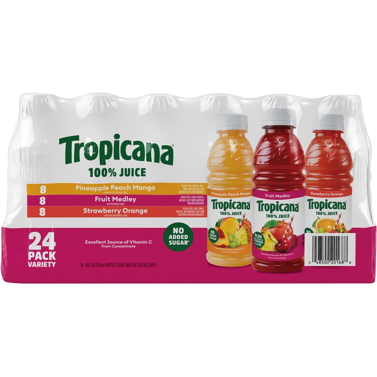 Tropicana 100% ジュースセット54本セット 24 Bottles) Tropicana 100% Juice Variety Pack, Mango Peach, 10 fl