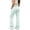 #01-Light Blue, variant on Uniform Pants for Girls Flare Flare Pants Side Thin Stripe Flare Pants, High Waist Stretch Retro Bell Bottom Casual Bootcut Trousers Back To School ClothesWhite