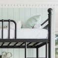 thumbnail image 6 of Harper & Bright Designs Twin XL over Twin XL Industrial Bunk Bed with Curved Guardrails, Heavy-Duty Metal Bunk Bed Frame with Under Bed Space, Black, 6 of 14