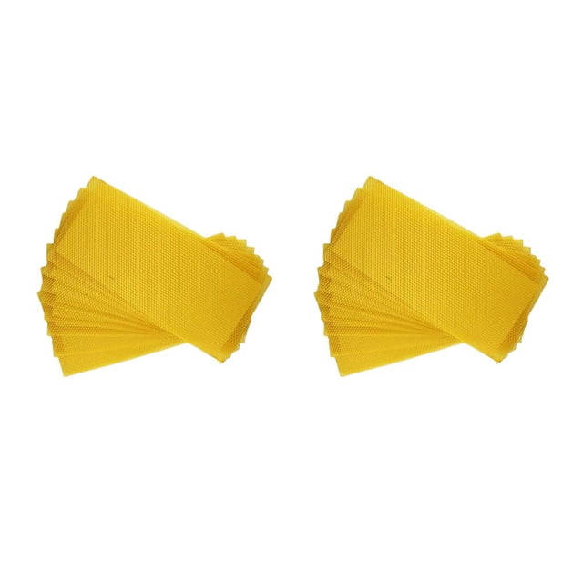Speravity 10pcs Beeswax Sheets Foundation Professional Keeping Bees Protective Wax Bee Tools Foundations with Texture Honeycombs Type1 NO1