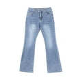 thumbnail image 7 of Bootcut Jeans for Women Y2K Baggy Stretchy Low Waisted Vintage Flare Jeans Button Closure Trendy Versatile Wide Leg Denim Pants with Pockets Light Blue M, 7 of 7