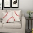 thumbnail image 6 of Baseball Pillow Cover Set of 2 20x20 Inch Sports Theme Cotton Linen Polyester Decorative Throw Pillow Case Cushion Cover for Bedroom Sofa Living Room Couch Chair Office, 6 of 6