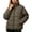 S13 Army Green, variant on Mifsaly Quilted Puffer Jacket for Women Stand Collar Zip Up Long Sleeve Oversized Lightweight Winter Coat Fall Cold Weather Casual Warm Outerwear with Pockets Army Green,XL