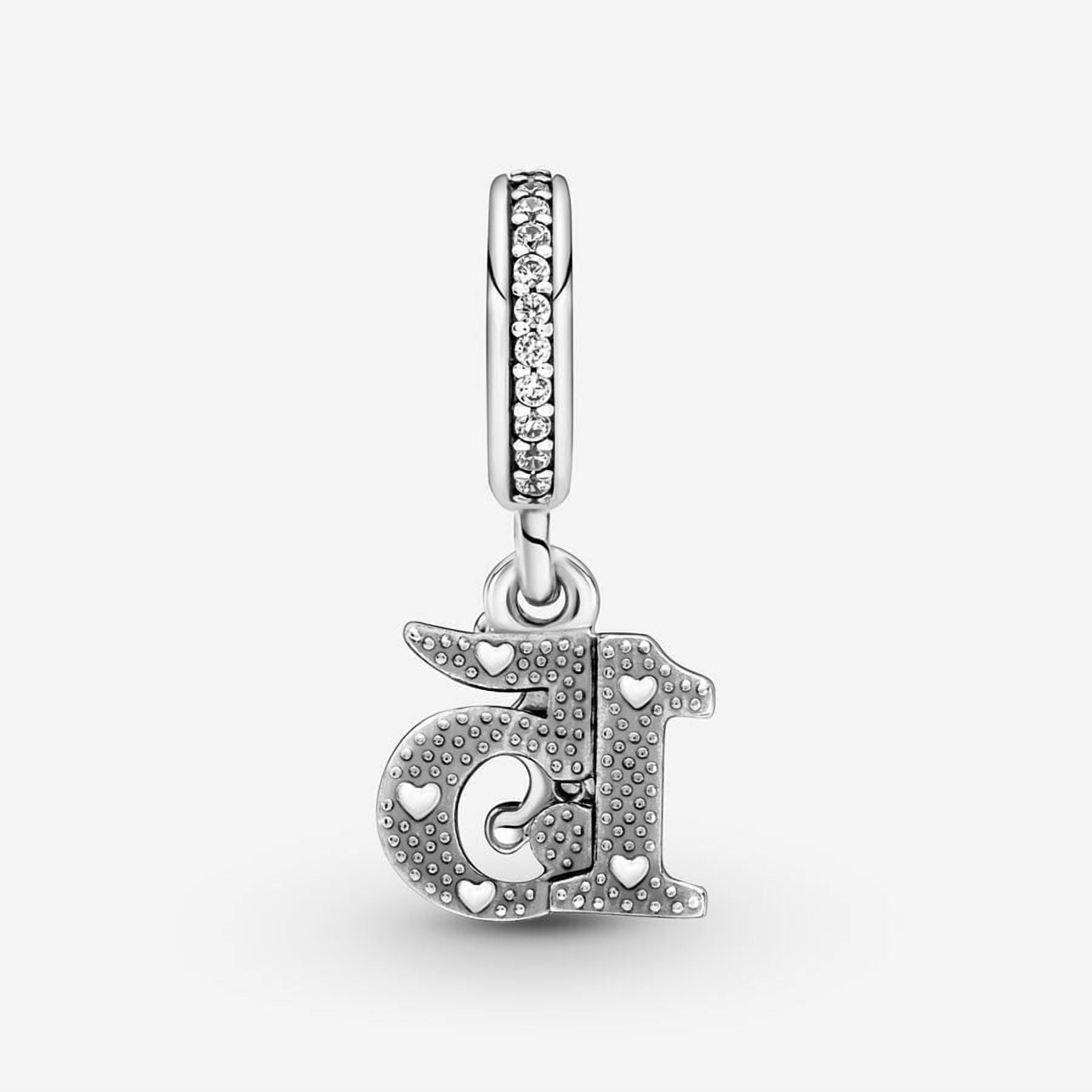 Pandora 15th Birthday Dangle Charm - Compatible Moments Bracelets - Jewelry for Women - Gift for Women - Made with Sterling Silver & Cubic Zirconia