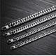 thumbnail image 3 of Collar de cadena gruesa de acero inoxidable y titanio con hebilla doble de seis lados de 8/10/12/14 mm para hombre, cadena cubana, cadena gruesa, 3 of 6