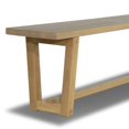 thumbnail image 4 of Grain Wood Furniture Cascais Solid Wood Bench with Industrial Base in Blonde Oak Top and Base, 4 of 4