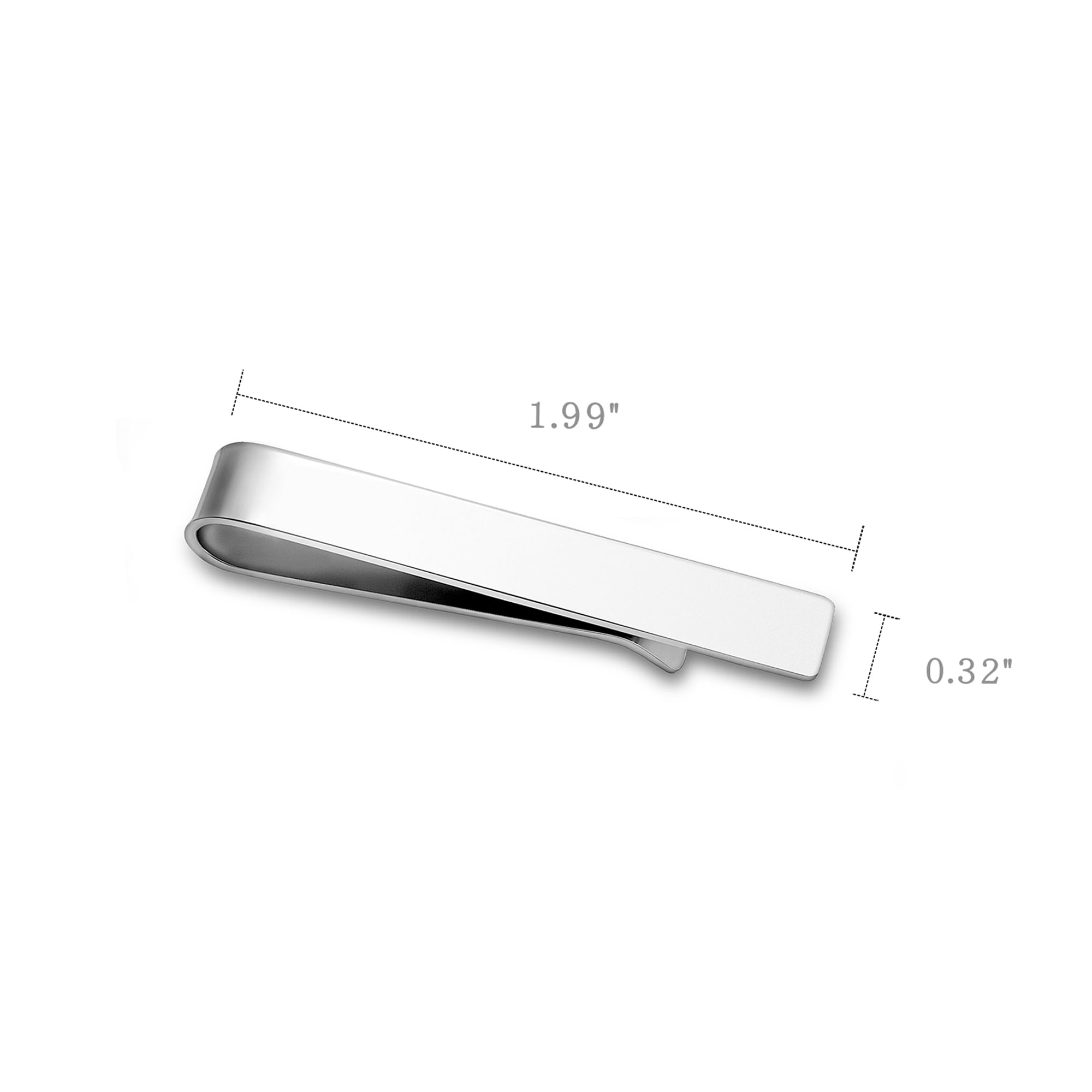 Anavia Tie Clips for Men, Classic Tie Clip Silver Gold Necktie, Tie Bar Pinch Clips Suitable for Wedding Anniversary Business and Daily Life , Valentines Day Gift For Him - [Silver, Tie Clip]