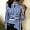 Blue women long sleeve striped shirt a1, variant on Fashion Long Sleeve Striped Shirt for Women, Elegant Bumps Print Blouse, Soft Flowy Top for Office Party Daily Wear, Blue S