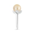 thumbnail image 3 of Angara Classic Golden South Sea Cultured Pearl Bypass Ring in 14K White Gold for Women | June Birthstone Jewelry for Her, 3 of 8