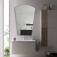 thumbnail image 3 of RADIANCE Goods Verical/Horizontal Hanging Arched-Rectangle Shaped Frameless Wall Mirror 35" Height, 3 of 6