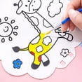 thumbnail image 4 of Abanico de grafiti de dibujos animados para niños, hecho a mano, regalo educativo para jardín de infantes, pequeño abanico pintado por los alumnos, 4 of 4