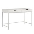 Ameriwood Home Jordyn Computer Desk with 2 Drawers, White Finish