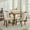 Beige, variant on GAKMCIL Velvet Fabric Dining Chair, Tufted Trim Upholstered Wing-Back Dining Chairs with Solid Wood Handles on Top and Sides, Copper Nail, Solid Wood Legs for Dining Room, Kitchen (Set of 2, Gray)