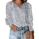 thumbnail image 1 of Camiseta con estampado floral para mujer, camiseta de manga larga, blusa tipo túnica suelta para mujer, Tops para estar en casa, 1 of 2