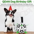 thumbnail image 3 of Pelota de entrenamiento para perros en forma de balón de fútbol, juguete para mascotas, 3 of 5