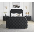thumbnail image 5 of Exquisite Queen Bed: Black Velvet, Deep Tufting & Integrated TV Lift, 5 of 7