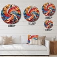 thumbnail image 4 of Designart "Symphony of Spirals IV" Abstract Spirals Oversized Wall Clock, 4 of 5