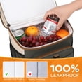 thumbnail image 4 of Bolsa de almuerzo Cooler Maelstrom, aislante, a prueba de fugas, 20 litros, gris y beige, 4 of 9