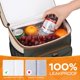 thumbnail image 4 of Bolsa de almuerzo Cooler Maelstrom, aislante, a prueba de fugas, 20 litros, gris y beige, 4 of 9