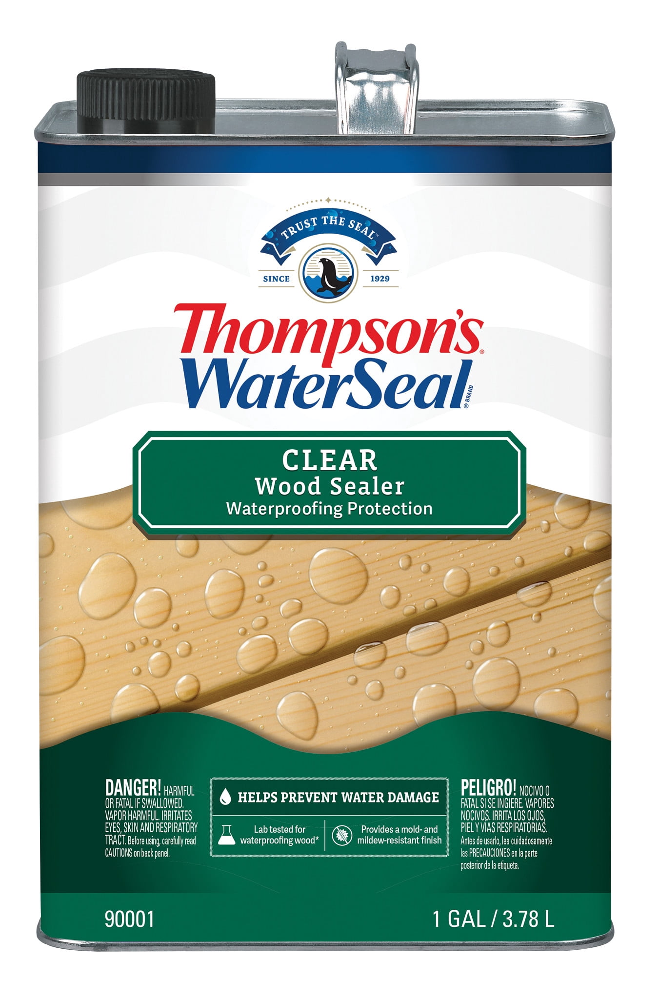 Thompson's WaterSeal Clear Wood Sealer, Clear, 1 Gallon