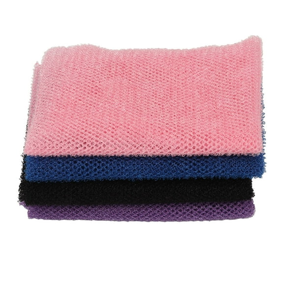Long Bath Net,4Pcs African Exfoliating Net African Wash Net Nylon African Bathing Sponge Net Streamlined Design