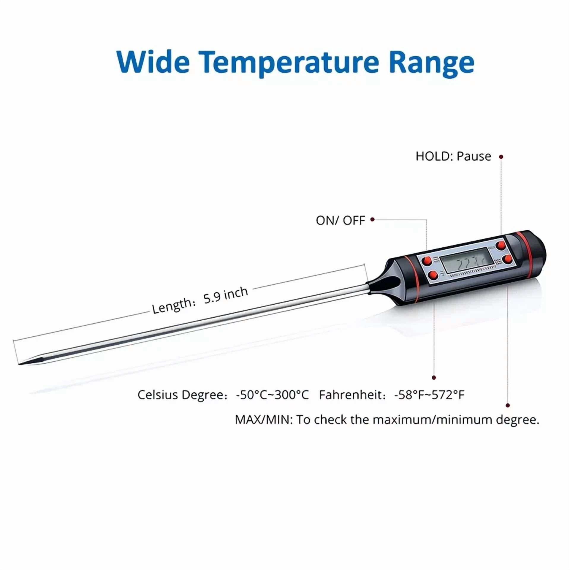 Instant Read Digital Food Thermometer Bbq Grill Smoker For Kitchen Meat Cooking
