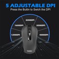 Vanelc Wireless Mouse, 2.4G 4000DPI Ergonomics Cordless Mouse with USB ...