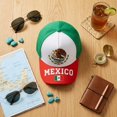 thumbnail image 6 of Byfri Mexico Flag Print Baseball Cap Adjustable Unisex Casual Sports Hat 56-60cm, 6 of 7
