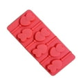 thumbnail image 3 of Fdelink Lollipop Mold Heart Jelly Lollipop Mould Chocolate Love Double Ice Silicone Cube Gift Lolly Cake Mould Red, 3 of 7