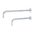 thumbnail image 2 of Brass Shower Arm - Brushed Nickel Finish, 12-3/8" Length, 1/2" IPS Connection, Shower Arm Extension, 2 of 3