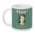 thumbnail image 3 of Men Because Women Appreciate The Simple Things in Life Funny Humor Retro White Mug, 3 of 5